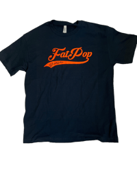 Fatpop Baseball Font – Navy Blue/Orange