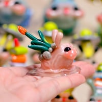 Image 2 of Succulent Snail Beastie (Light Pink)