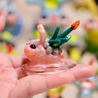 Image 3 of Succulent Snail Beastie (Light Pink)