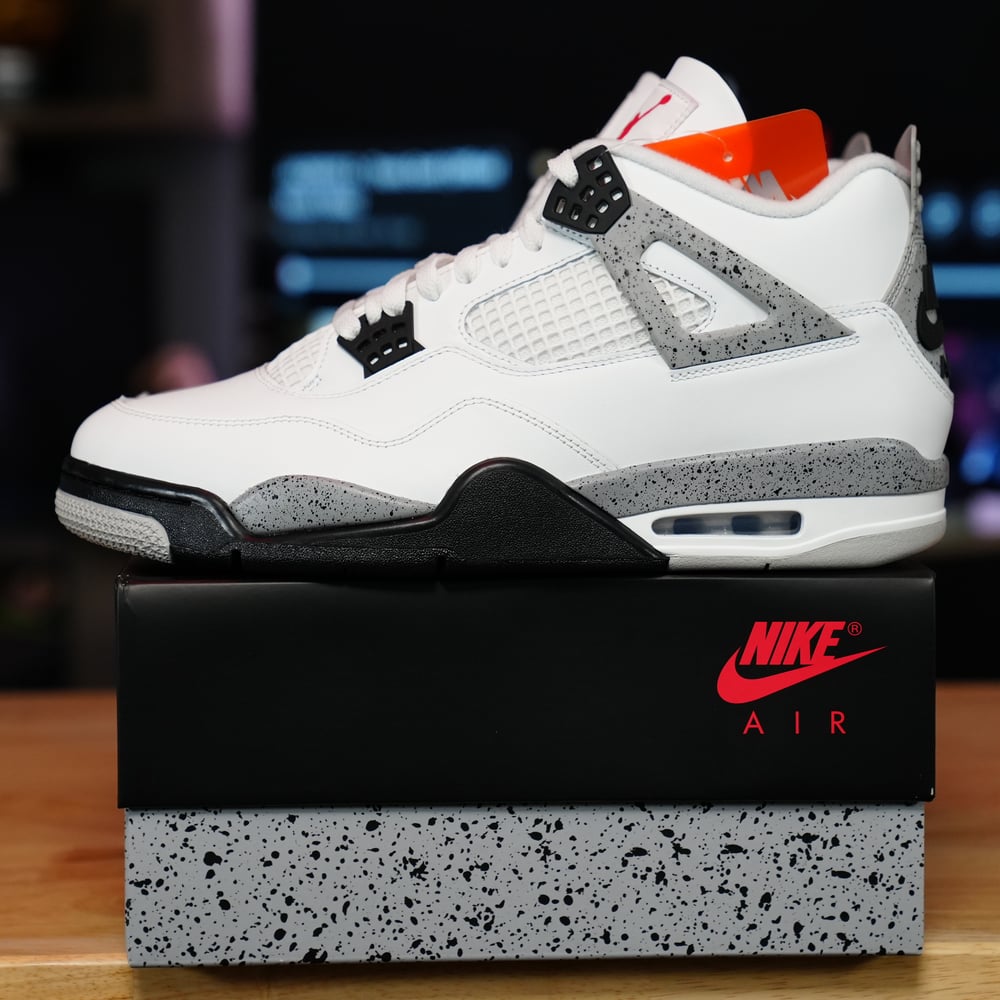 Image of Air Jordan 4 "White Cement" 2025 (11,11.5,12,13)