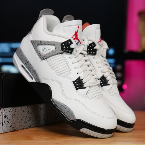 Image of Air Jordan 4 "White Cement" 2025 (11,11.5,12,13)