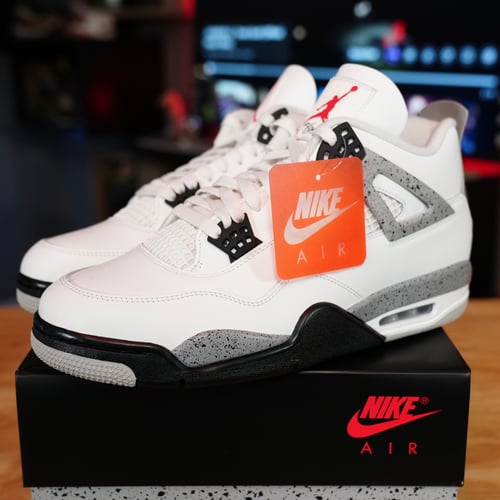 Image of Air Jordan 4 "White Cement" 2025 (11,11.5,12,13)