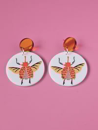 Image 1 of Orange Beetle | Dangles -SKU 227