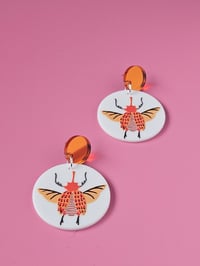 Image 3 of Orange Beetle | Dangles -SKU 227