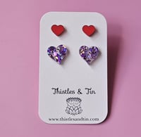 Image 5 of Heart | Studs 