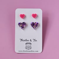 Image 6 of Heart | Studs 
