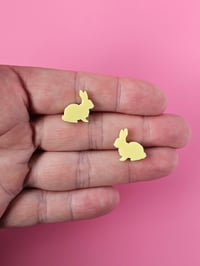 Image 2 of Sitting Pastel Rabbit Studs