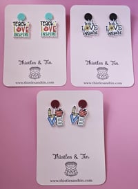 Image 1 of Teacher Inspired Earrings | Dangles