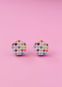 Image 4 of Hearts and Bows Wooden Studs