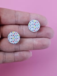 Image 5 of Hearts and Bows Wooden Studs