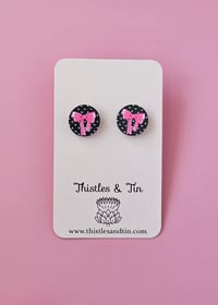 Image 7 of Hearts and Bows Wooden Studs