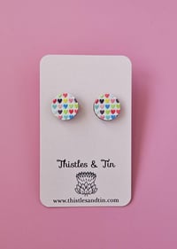 Image 9 of Hearts and Bows Wooden Studs