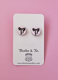 Image 10 of Hearts and Bows Wooden Studs