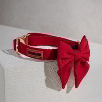 Image 2 of LOVE LUX COLLAR SET - ROUGE