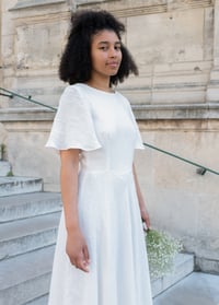 Image 3 of Simple linen wedding dress 