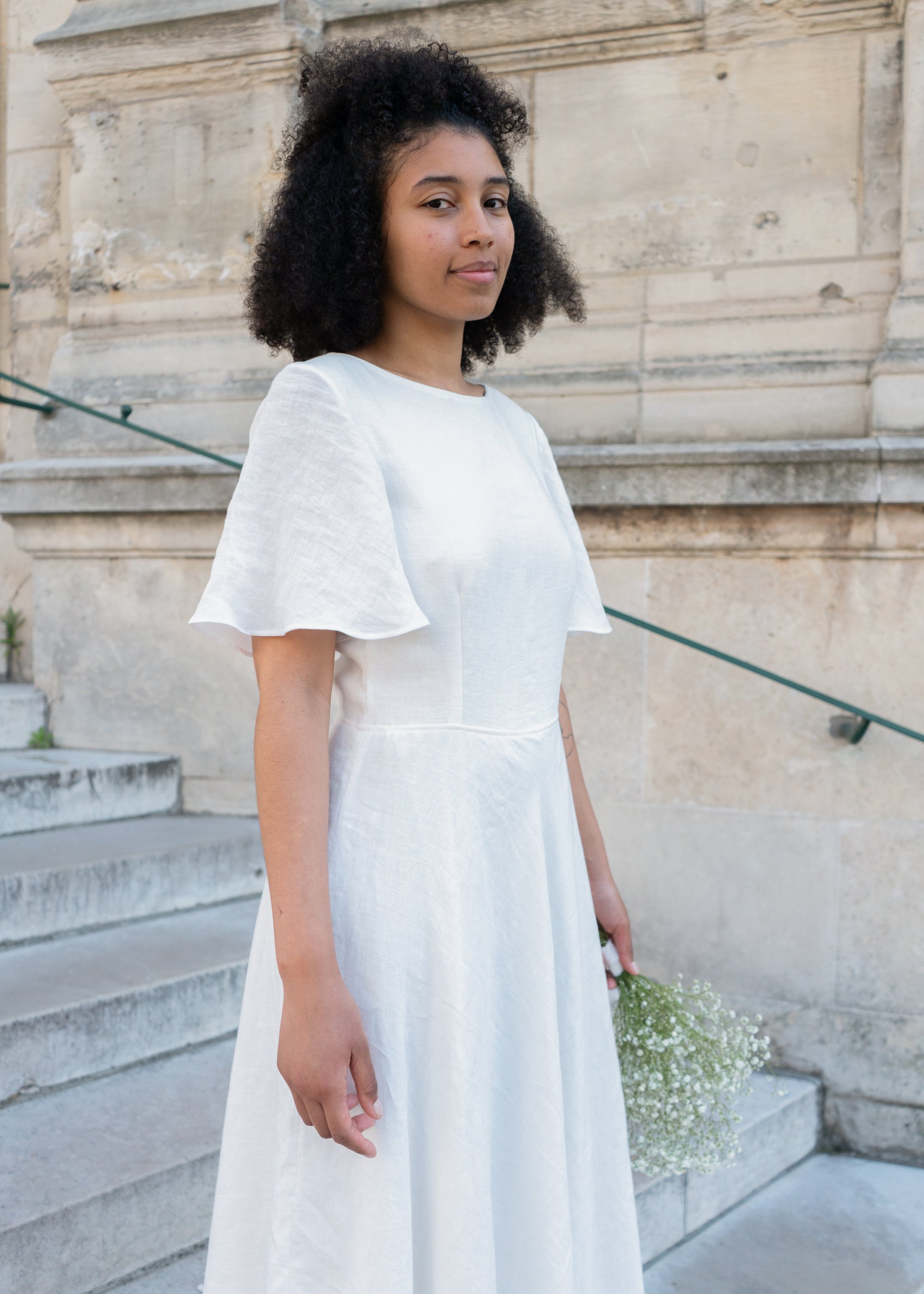 Simple linen wedding dress | my french linen house Simple linen wedding dress | my french linen house