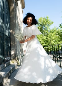 Image 4 of Simple linen wedding dress 