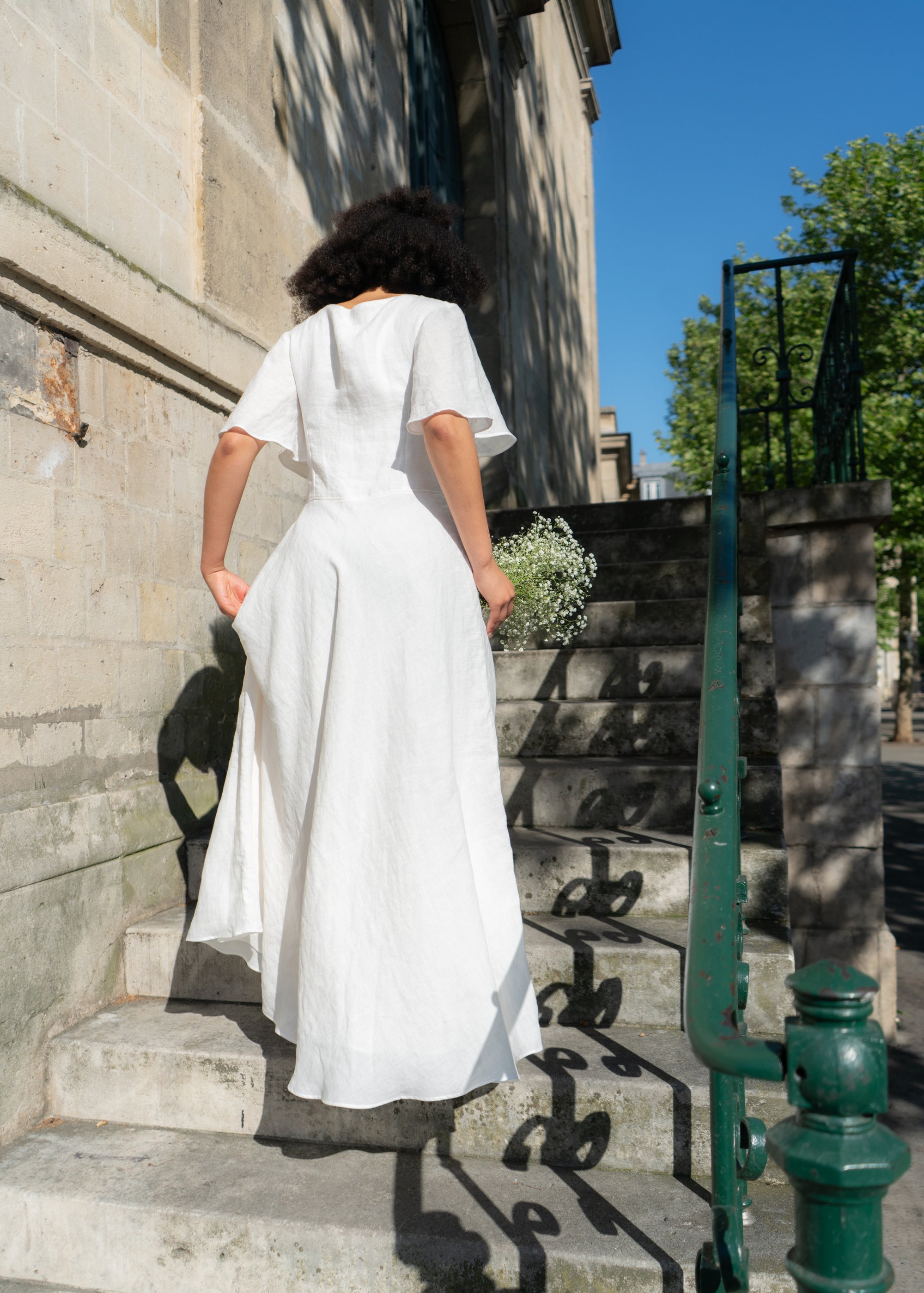 Simple linen wedding dress | my french linen house Simple linen wedding dress | my french linen house