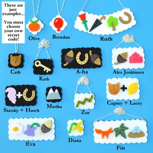 Image of Make Your Own Secret Code Necklace or Brooch