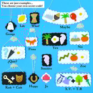 Image of Make Your Own Secret Code Necklace or Brooch