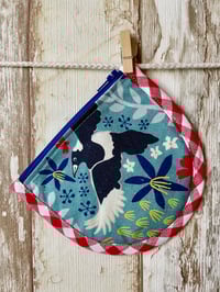Image 1 of Petal Purse ~ Magpie (blue)
