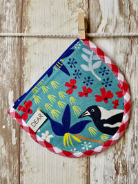 Image 2 of Petal Purse ~ Magpie (blue)