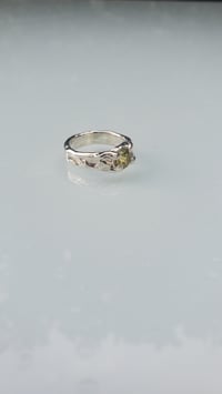 Image 2 of Rocky Ring with Green Cubic Zirconia