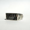 LOST AMIGO BLACK NOIR JASPER SNAKE SIGNET RING - SIZE 10