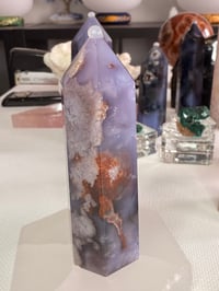 Image 1 of Sakura agate or Blue Flower Agate Tower 