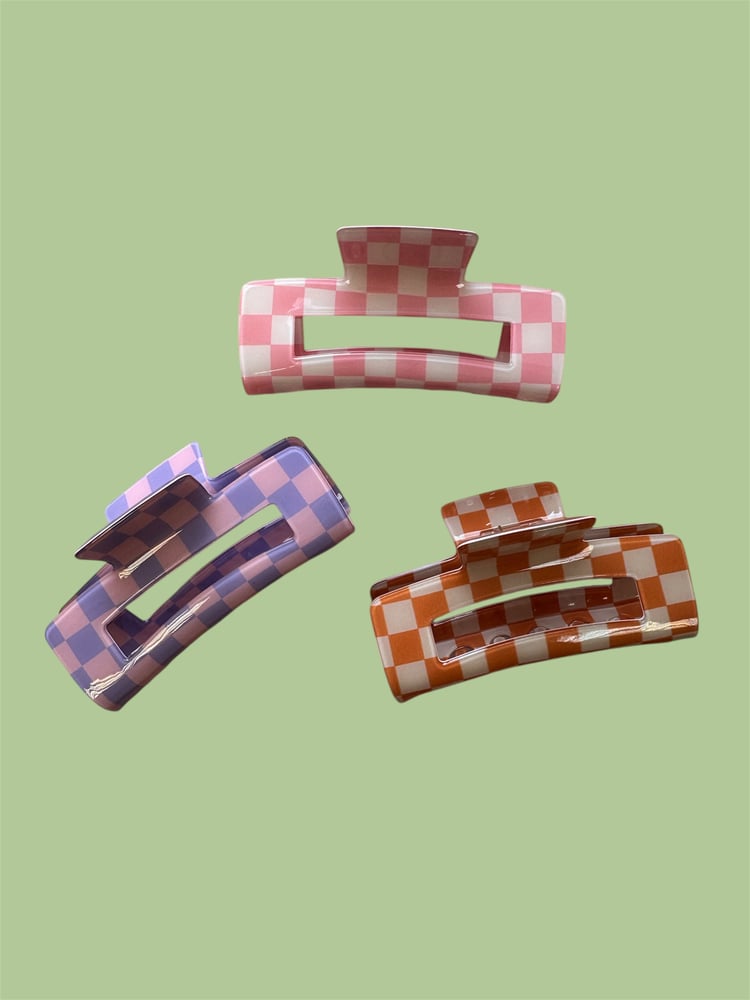 Image of Checkered Hair Clip