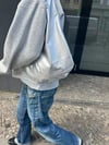 Silver leather hobo bag 