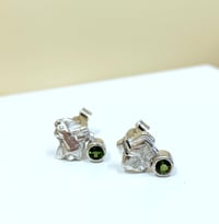 Image 2 of Green Tourmaline Stud Earrings