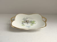 Image 3 of Vintage Pottery Dish, Boy Fishing at Stream Decor by Sevelen Rheintal Suisse c 1950s, W 8" 