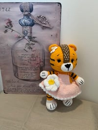 Image 1 of Handmade Crochet Tiger Girl Doll