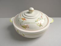 Image 2 of Vintage Royal Doulton 'Moritz' Bowl with Handles and Lid, 1930s Art Deco Pottery 
