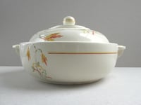 Image 3 of Vintage Royal Doulton 'Moritz' Bowl with Handles and Lid, 1930s Art Deco Pottery 