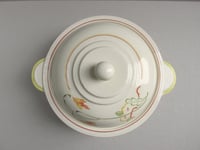 Image 4 of Vintage Royal Doulton 'Moritz' Bowl with Handles and Lid, 1930s Art Deco Pottery 
