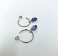 Image 3 of Tanzanite Hoop Drop Earrings