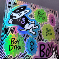 Image 2 of Boy Dyke Holo Sticker Sheet*
