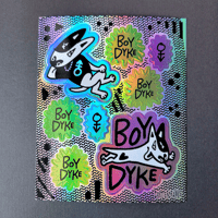 Image 1 of Boy Dyke Holo Sticker Sheet*