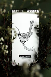 Image 1 of Birthday Calendar - Nature Black and White