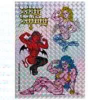 Image 1 of STAY STRONG! / set of holo stickers