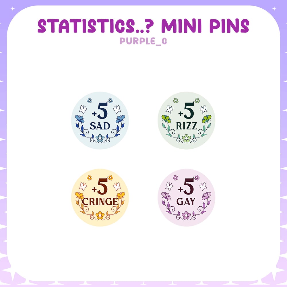 Image of STATISTICS...? MINI PINS SET