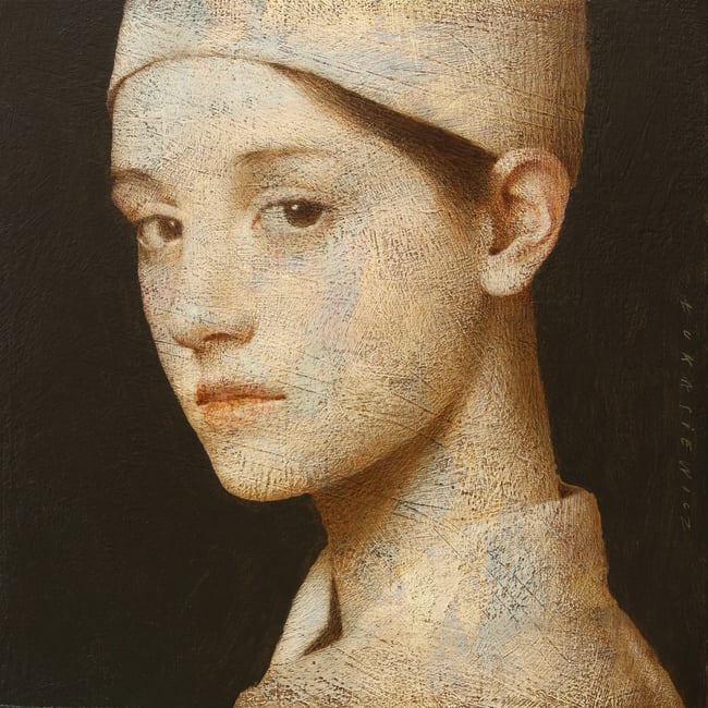 Small portrait in a hat VI