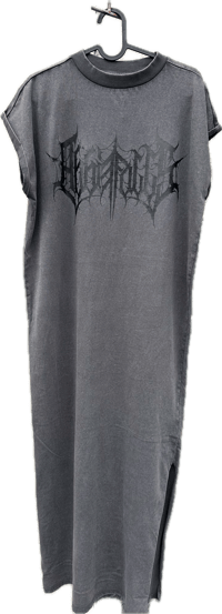 Image 2 of Long "STONEWASH" dress