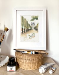 Image 1 of Jardin des Tuileries à Paris - Original Watercolor