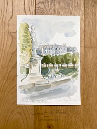 Image 2 of Jardin des Tuileries, Paris - Original Watercolor