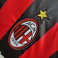 Image 4 of Retro AC Milan Home Long Sleeve 06-07