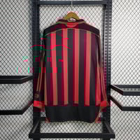 Image 7 of Retro AC Milan Home Long Sleeve 06-07