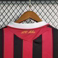 Image 3 of Retro AC Milan Home Long Sleeve 09-10